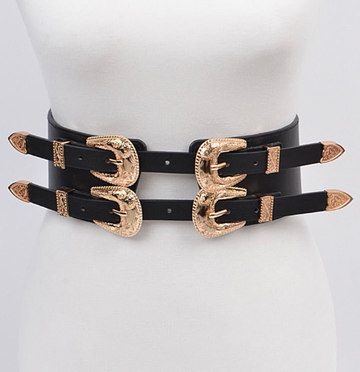 4 Gold Buckles belt - Pretty Prissy Pieces