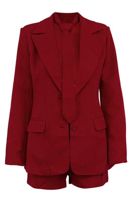 Executive Edge Set | Three-Piece Tailored Blazer Set | Pretty Prissy Pieces