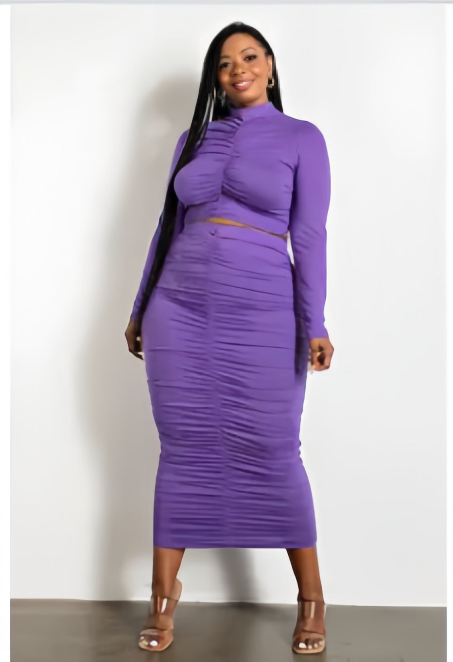 Regal Radiance Plus Size Skirt Set