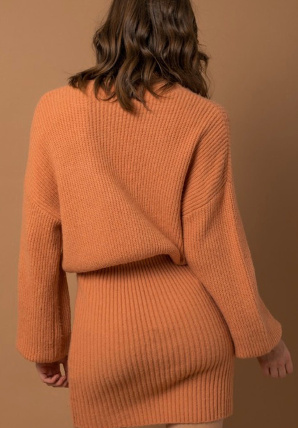 Apricot Sweater Dress - Pretty Prissy Pieces Sweater dress