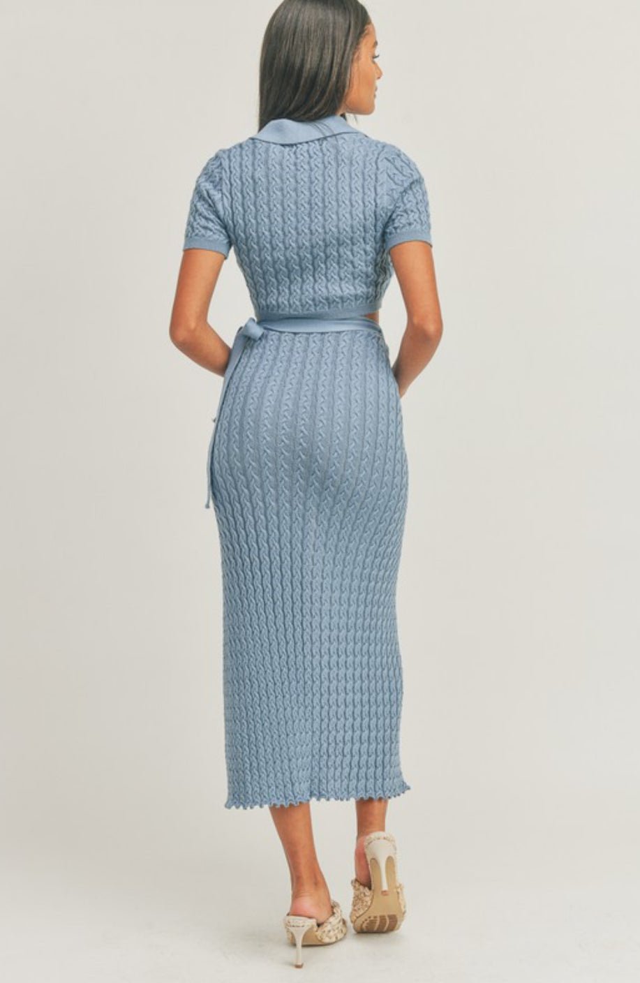 Ashley Knitted Skirt Set - Pretty Prissy Pieces 2 piece skirt set