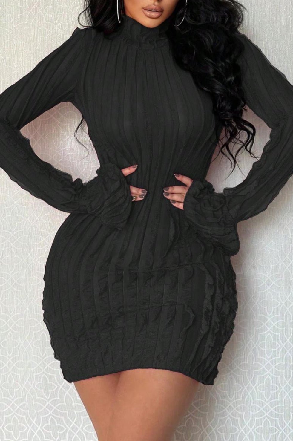 Black Bell sleeve dress - Pretty Prissy PiecesDress