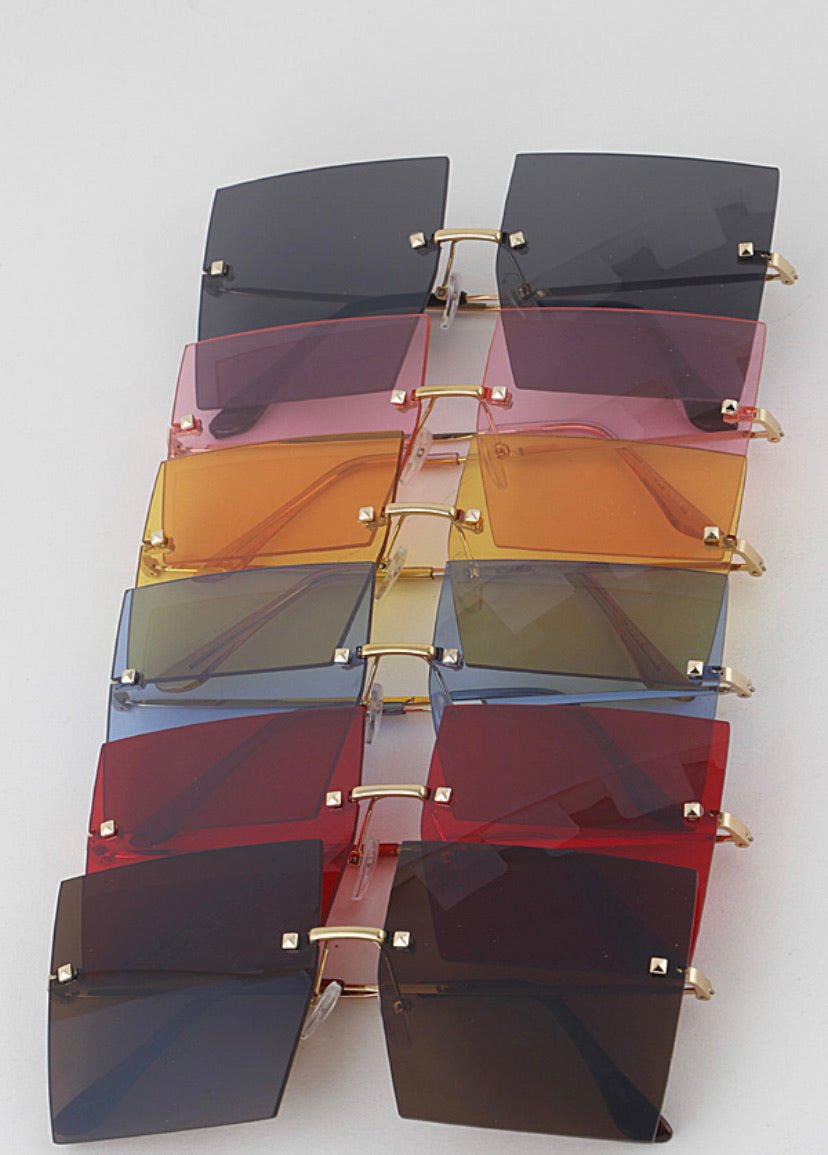 Color Block square sunglasses - Pretty Prissy Pieces sunglasses