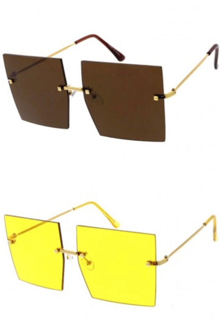 Color Block square sunglasses - Pretty Prissy Pieces sunglasses