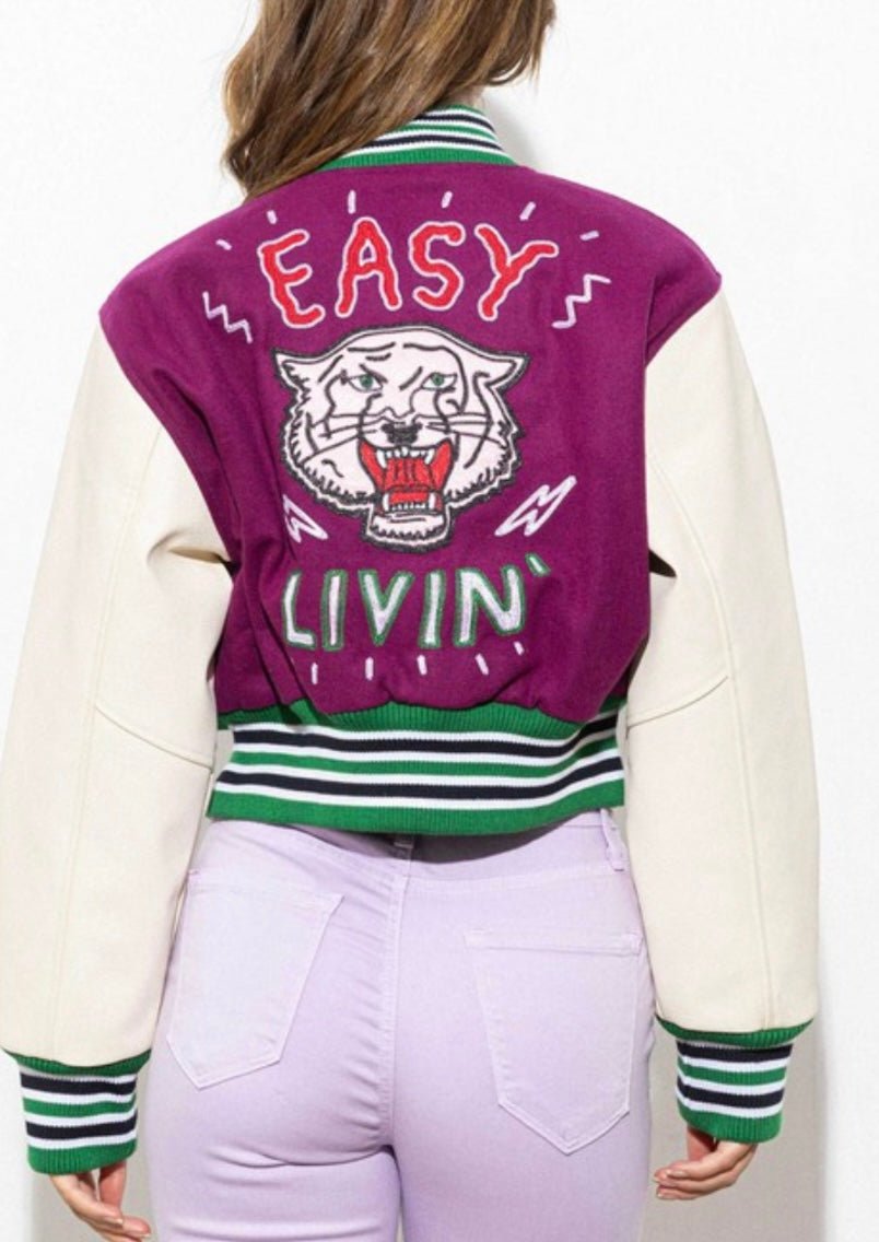 EASY LIVING LIMITED EDITION varsity jacket - Pretty Prissy Pieces Jacket