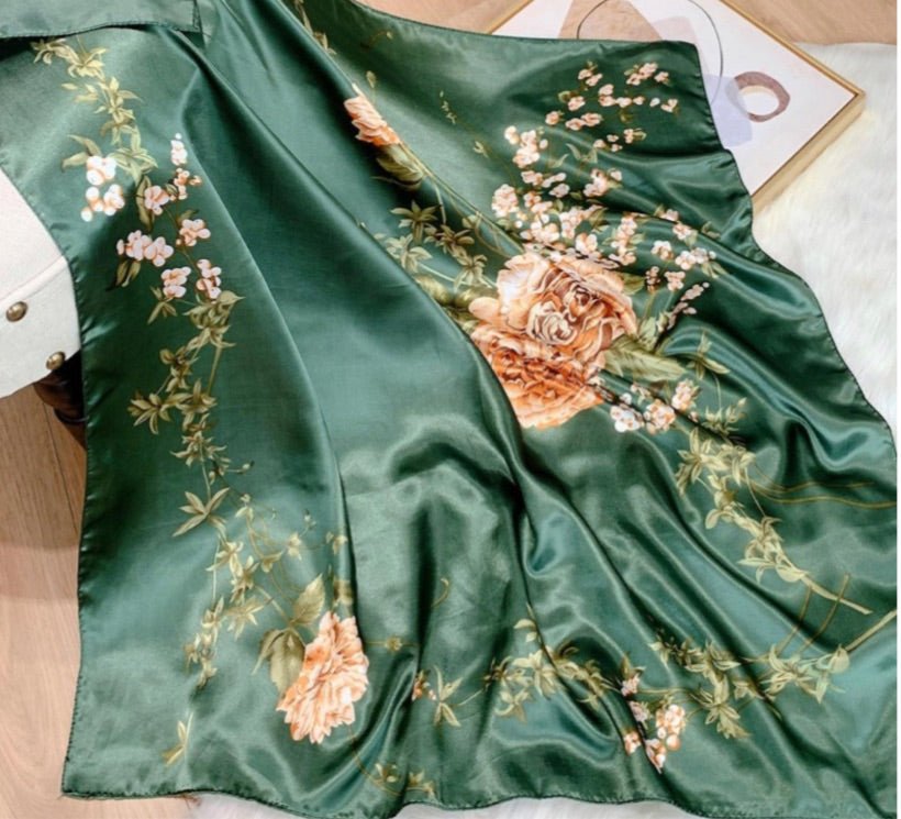 Gardenia Mulberry Silk Scarf - Pretty Prissy Pieces Scarves