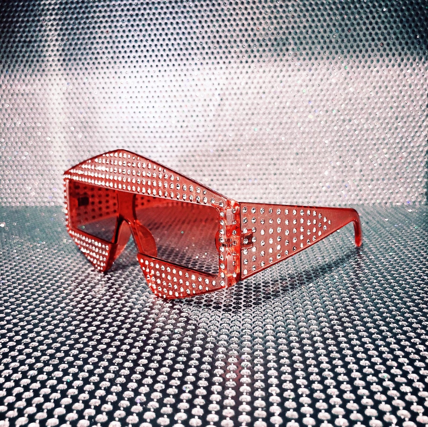 Glam 3D rhinestone rectangle sunglasses - Pretty Prissy Pieces sunglasses