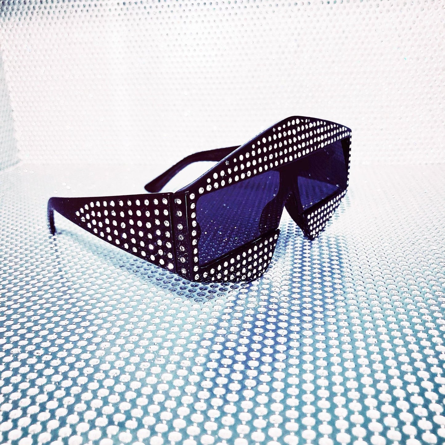 Glam 3D rhinestone rectangle sunglasses - Pretty Prissy Pieces sunglasses