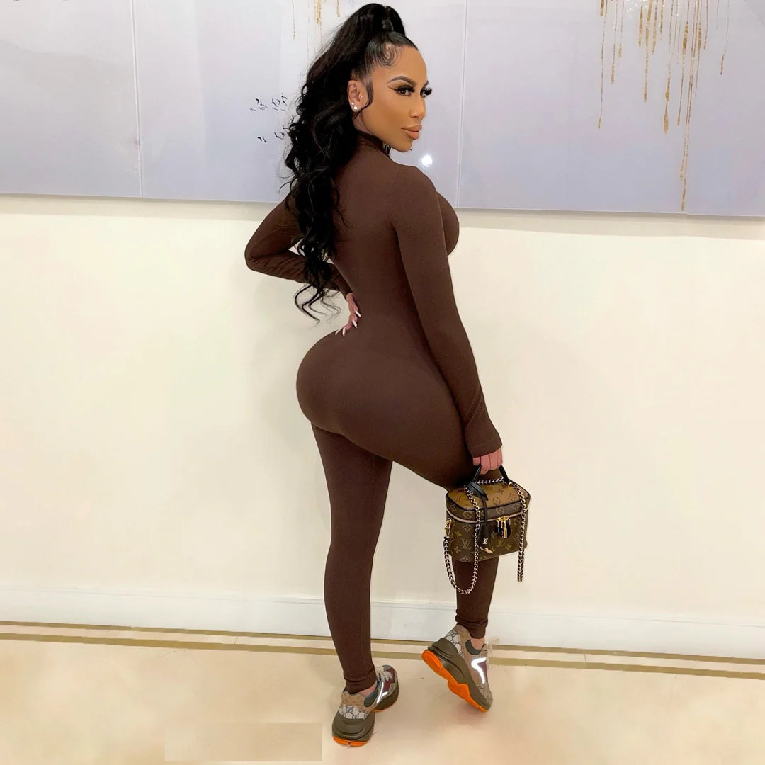 Giving Body Black Ribbed Zip Jumpsuit - Premium Women's Fashion | Pretty Prissy Pieces