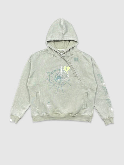 Broken Angel Men's Washed Hoodie - Premium Pullover