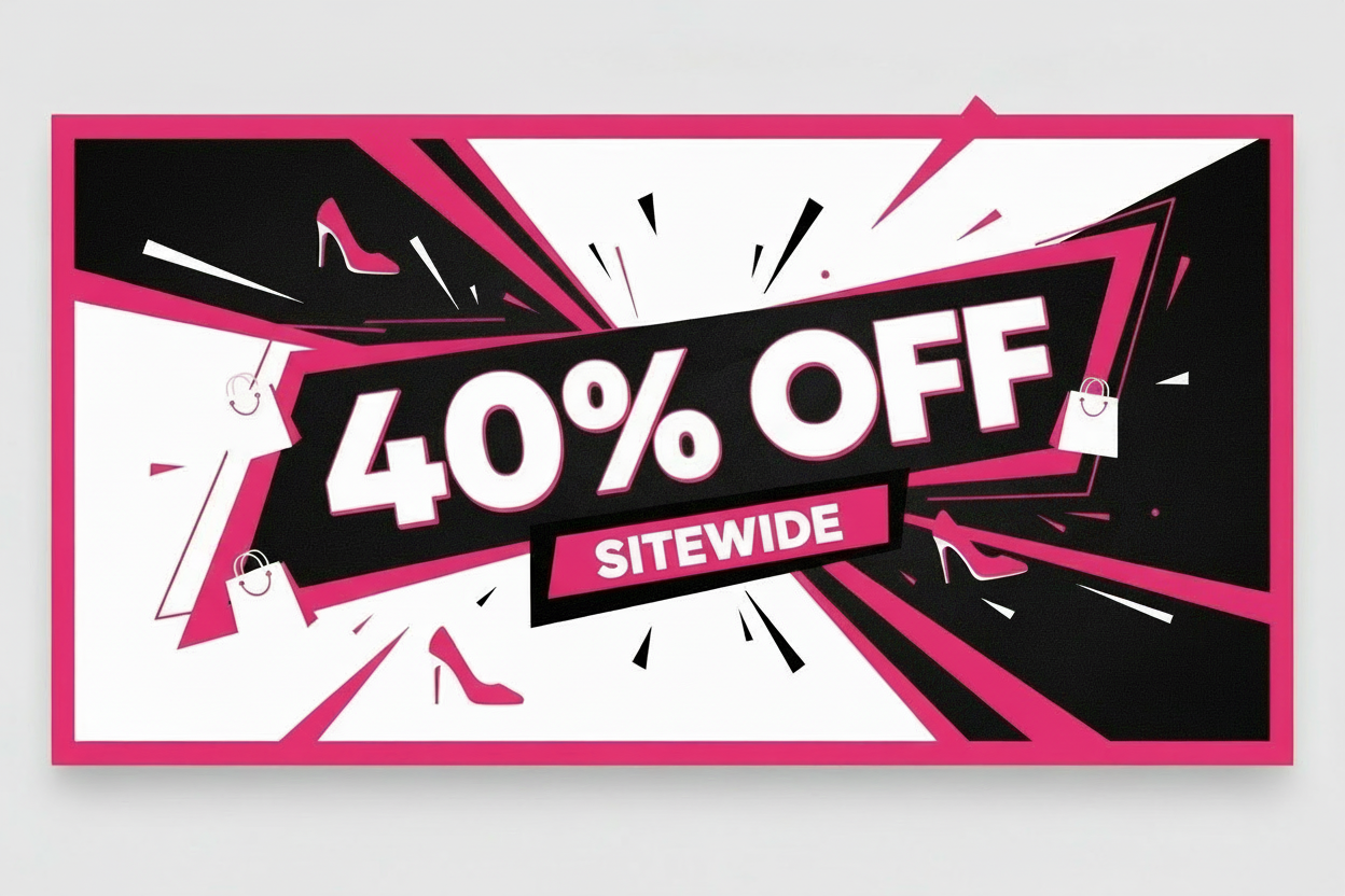 40% OFF SITEWIDE Promotional Flyer