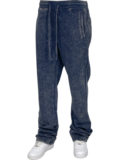 True Story Acid Wash Fleece Stacked Pants and Hoodie Set