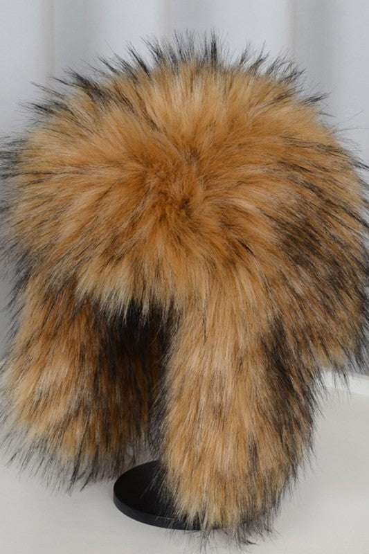 Plush Faux Fur Trapper Hat