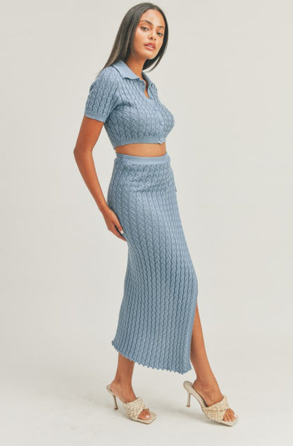 Ashley Knitted Skirt Set