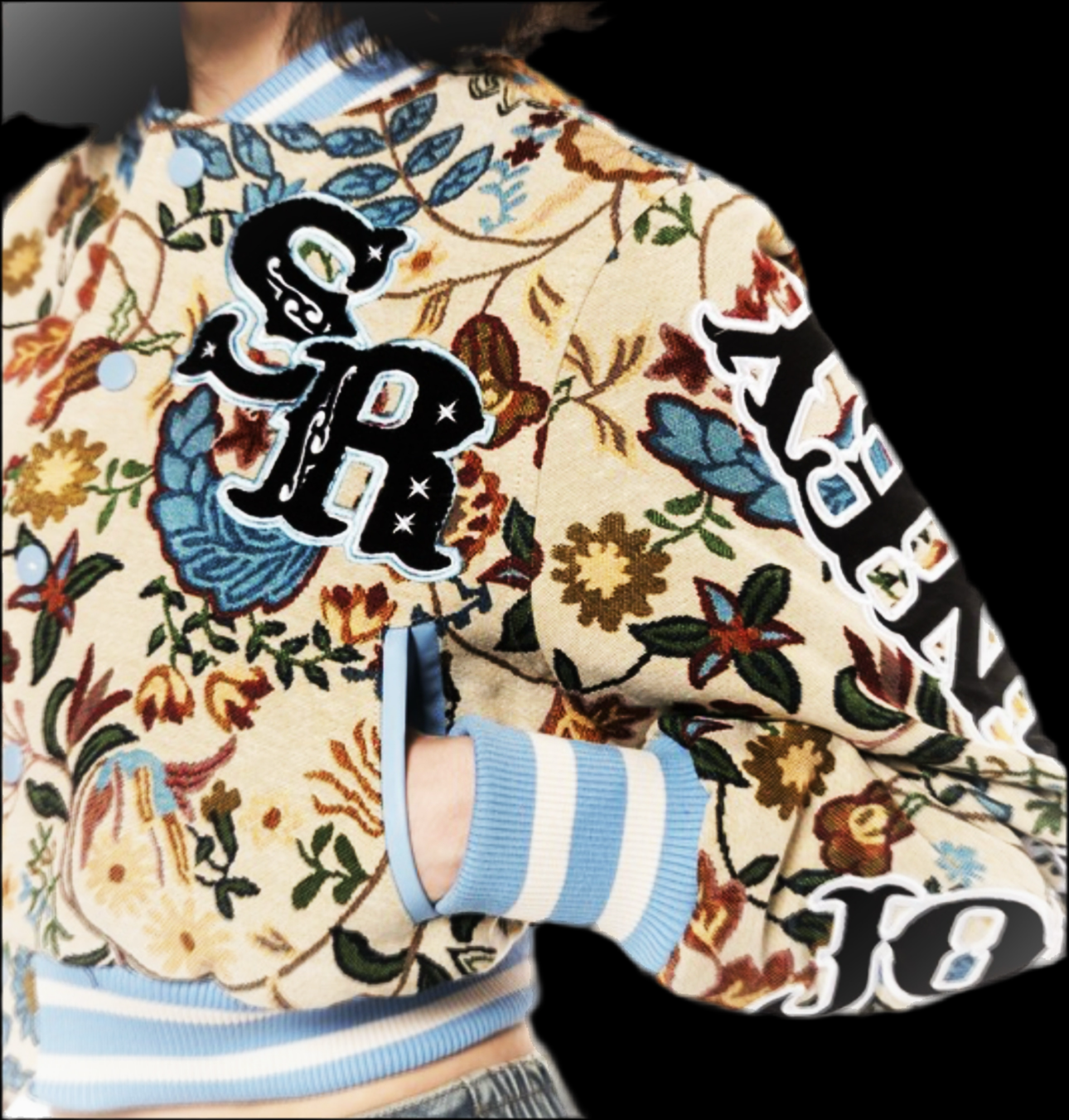 Floral Varsity Jacket