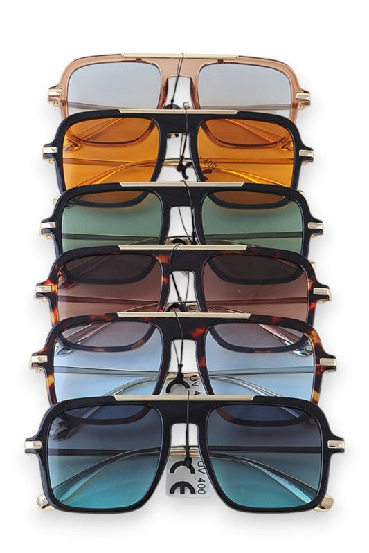 Men’s Luxury Box Pilot Sunglasses | UV400 Protection