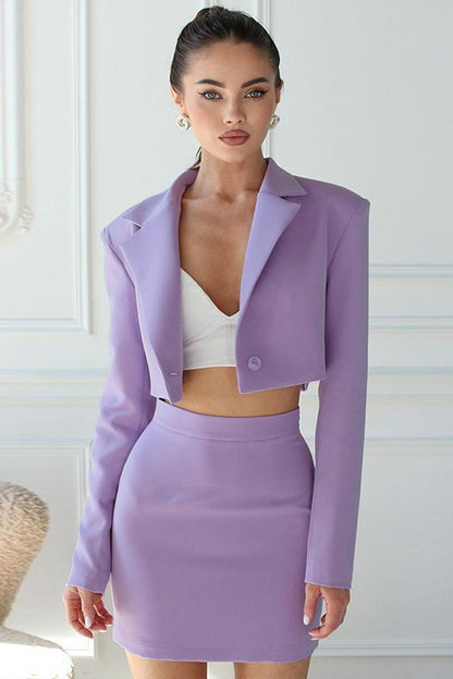 Lisa Blazer Mini Skirt Set | Two-Piece Blazer & Mini Skirt Set | Pretty Prissy Pieces