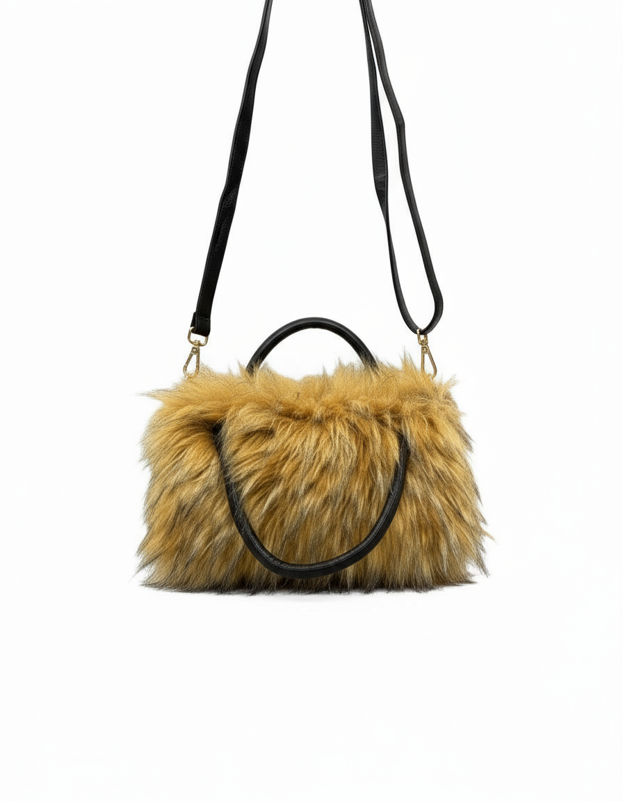 Cropped furry bag