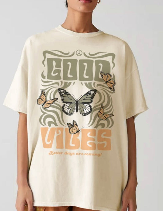 Good Vibes (Better days are coming) Graphic Shirt - Pretty Prissy Pieces