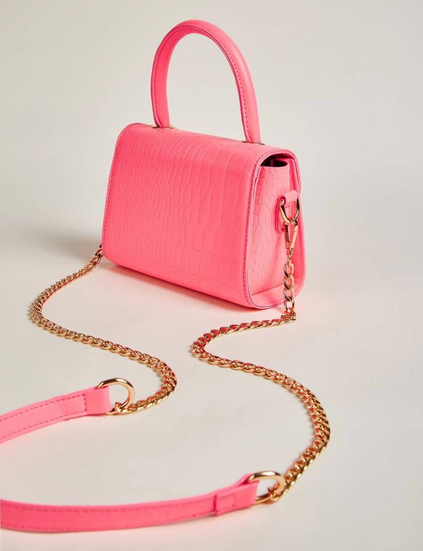 Pink crocodile bag - Pretty Prissy Pieces