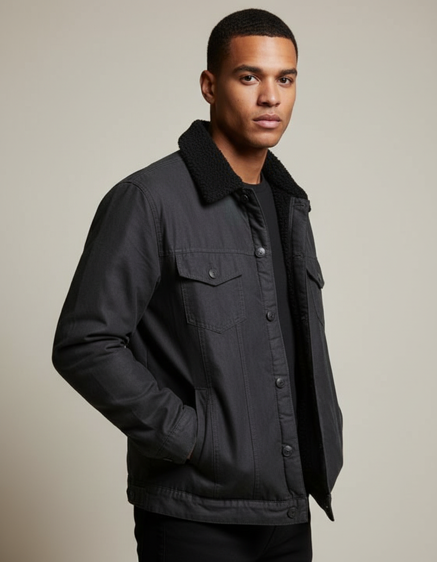 Side angle - jacket unbuttoned