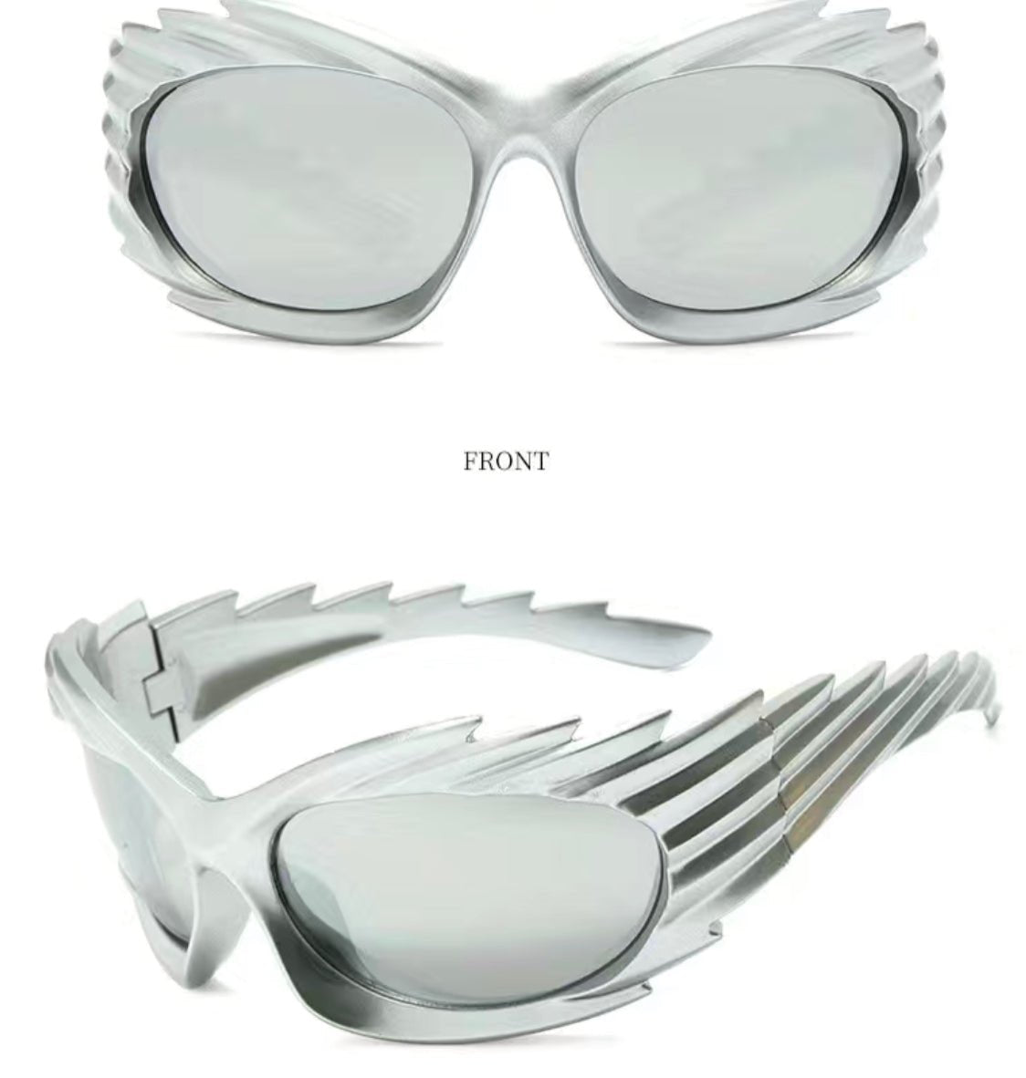 Space Face (silver) Sunglasses - Pretty Prissy Pieces sunglasses