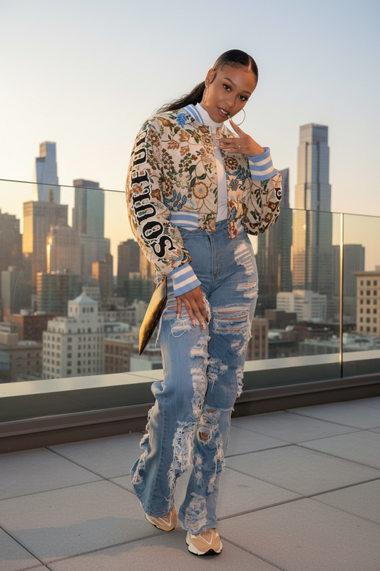 Urban Rooftop - Floral Bomber