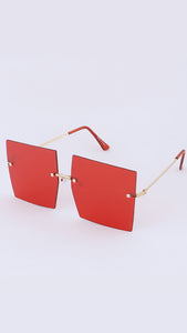 Color Block square sunglasses