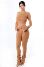 Load image into Gallery viewer, Caramel Cutie ruched pants set