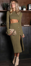 Load image into Gallery viewer, Pleated High Waist Sweater Skirt