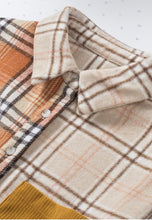 Load image into Gallery viewer, Plaid Color Block Patchwork Shirt Jacket